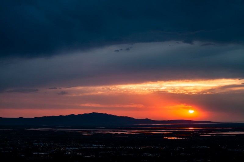 Sunset over the Bountiful Valley