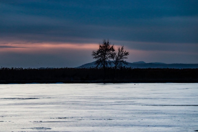 Frozen Winter Lake